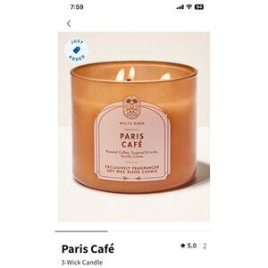 Bath & Body Works “Paris Cafe” NEW 3 Wick Candle